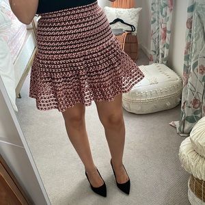 Maje flouncy skirt with floral pattern, like new